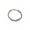 Pulseira de Zircônia Super Flash com Fivela Redonda Geométrica Torcida Pulseira Fashion Versátil Joia Exquisita de Luxo Leve de Alta Qualidade para Mulheres