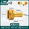 Conector de Latão com Rosca Interna e Espigão de 4/6 Polegadas para Mangueira de Gás Natural, Adaptador Roscado Reto Espessado, Conexão de Cobre