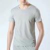 Camiseta de Seda de Gelo de Manga Curta para Homem no Verão, Tendência Solta Esportiva de Secagem Rápida em Malha Fina de Meia Manga com Gola Redonda para Homem