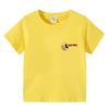 Camiseta de Manga Corta de Algodón Puro para Niñas Transfronteriza Ropa de Verano para Niños Bebé Dibujos Animados Estampado Manga Media Top de Verano para Niños