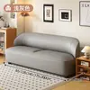 Sofá estreito para apartamentos pequenos, de dois e três lugares, simples e economizador de espaço para salas de estar, lojas de roupas e apartamentos de aluguel, com estofamento em couro de pata de gato
