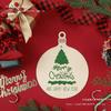 Bolas navideñas de madera redondas sin terminar, 8 piezas, para colgar, para manualidades de decoración navideña DIY