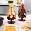 Tapete Drenante de Água, Ornamento Isolante de Calor para Mesa de Jantar, Tapete Isolante de Calor em Forma de Árvore, Suporte Dobrável de Bambu para Panela, Porta-Copos Criativo Doméstico Resistente a Altas Temperaturas