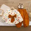 Conjunto de Ropa Elegante para Niñas 2026 Nuevo Primavera y Otoño, Camisa de Muñeca con Lunares de Colores para Niños, Conjunto Casual de Dos Piezas para Bebés Niñas