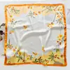Bufanda de Seda con Estampado Floral Estilo Nacional Nuevo, Chal de Alta Gama, Pañuelo para el Cuello con Protección Solar, Pañuelo Cuadrado Pequeño, Pañuelo para la Cabeza, Bufanda para Mujer