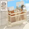 Caja de almacenamiento para palillos, soporte de pared para palillos de cocina, jaula de palillos montada en la pared, nuevo modelo para el hogar, cesta para cucharas y palillos, estante de almacenamiento de tubo para palillos