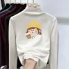 Camisa Base De Rong Infantil 2025 Nova Outono e Inverno Top Estiloso com Babados para Crianças Maiores Primavera e Outono Manga Longa