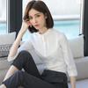 Camisa Profesional Blanca para Mujer, Manga Corta Cuello en V Ropa de Trabajo, Nuevo Modelo 2026, Camisa de Corte Ajustado con Cuello Alto, Uniforme de Trabajo Tienda 4S