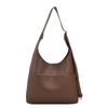 Otoño e Invierno gran capacidad para el trabajo y el commute bolso de hombro de alta calidad para mujer portátil Marrón retro bolso tote de cuero suave