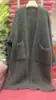 Suéter feminino de malha grossa para outono e inverno com bolsos duplos, cardigã casual e descontraído de comprimento médio estilo coreano, caimento solto