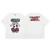 GALLERY DEPT TIDE estampa colorida de letras de desenho animado camiseta de manga curta de alta qualidade casual solta verão masculina e feminina