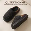 Pantuflas de Algodón para Mujer 2026 Nuevo Estilo Invierno Hogar Felpa Cálidas Suela Gruesa Suaves Ligeras Cerradas Pantuflas Hombre