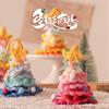 Pingente de Pelúcia de Natal Crochê de Lã Árvore de Natal Finalizada Enfeites Pequenos de Mesa Decoração de Natal Pingente de Carro