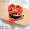 Cangrejo de Barbacoa Mediano y Grande DIY Creativo Funda Brillante para Teléfono Llavero Exquisitos Accesorios Pequeños de Resina Japoneses y Americanos Venta al por Mayor