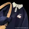 Moletom Polo Masculino Primavera & Outono Oversize Solto Casal Manga Longa Top Americano Pesado High Street Tendência