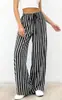 Pantalones de Rayas Anchos con Cintura Elástica, Estilo Europeo y Americano, Nuevos 2026, Corte Holgado, Versátiles para el Trabajo y el Uso Casual