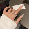 Anillo Distintivo de Múltiples Capas con Trenzado de Líneas para Mujer, Anillo Simple de Estilo Frío Elegante, Estilo Ins, Diseño de Nicho, Anillo para Dedo