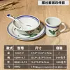 Melamina Estilo Chinês Hong Kong Retrô Galo Louça Tigela para Sopa e Macarrão Prato Redondo Prato para Lanches Prato para Hot Pot de Mercado Uso Comercial