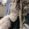 Francês Irregular Puro Desejo Malha Base Camisa Feminina Primavera e Outono Design de Interiores Nicho Chic Curto Clavícula Top