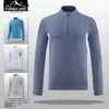 Camiseta de Manga Larga de Secado Rápido para Hombre de Comercio Exterior Primavera y Otoño Camiseta Casual de Cuello Semi-alto con Cremallera Ropa Deportiva para Exteriores Running Fitness para Hombre