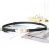 Cinturón de Perlas para Mujer Estilo Chanel Todo-partido Delgado Decorativo para Falda Cintura Delgada Ajustable Simple Todo-partido