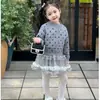 Bolso Pequeño Cuadrado Acolchado con Cadena Estilo Chanel de Alta Gama, Bolso Transfronterizo para Niños, Bolso de Hombro Cruzado de Moda para Niñas