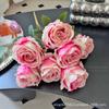 Explosiones rosa rojo simulación flor habitación de bodas banquete de compromiso diseño flores artificiales salón de bodas flores guía de camino al por mayor