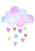 Pintura Decorativa de Unicornio de Dibujos Animados Simple Nórdico Pintura Decorativa de Nubes y Estrellas Lindas Núcleo de Pintura Colgante Decorativa para Habitación Infantil