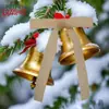 Decoración Navideña Transfronteriza Lazo de Boda Listos para Usar Accesorios de Cinturón de Terciopelo Colgante para Árbol de Navidad Colgante de Lazo para Valla
