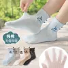 Calcetines para Niñas Primavera y Verano Clase A Malla Completa Calcetines Tipo Barco Estilo Delgado de Primavera Algodón Puro Transpirable para Niños Bebé Verano