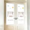 Película de Vidrio para Balcón Anti-Sol de Dibujos Animados con Temática de Gatos para Puertas, Gabinetes, Ventanas y Película Escarchada Anti-Espionaje