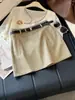 Falda de Trabajo Retro de Gama Alta para Mujer Verano 2026 Nuevo Estilo Coreano Temperamento Falda Pantalón Desgastable de Línea A 13288