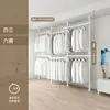 Arara de roupas de chão a teto transfronteiriça, espessada e reforçada de 38MM, instalação sem furos, design de haste de suporte, arara de alta capacidade para roupas e chapéus