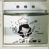 XH0212 Adhesivo Removible Autoadhesivo Creativo Lindo Chef Picador Cocina Restaurante Pegatina de Pared Dibujo Animado Pegatina para Refrigerador