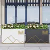 Estación de tren de alta velocidad macetero de acero inoxidable canaleta para flores fabricantes macetero de acero inoxidable forjado fabricantes macetero para exterior de aeropuerto y hotel