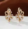Brincos Europeus e Americanos Wish Populares Dourados Champagne com Zircônia Full Diamond Doces Elegantes de Alta Qualidade Versáteis Europeus e Americanos Venda por Atacado