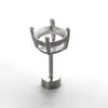 Brincos de Haste Rosqueada em Aço Titânio Suporte de Diamante de Quatro Garras Acessórios DIY Brincos de Cartilagem Auricular Brincos de Hélice Suporte Vazio para Brincos