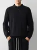 Mo Mai Ke Ropa de Hombre Alta Inteligencia Para Ir al Trabajo Cuello Polo Tejido Hombre Estilo Otoño 2026 Suéter de Canalé Vertical Hombre 22332.