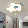 Lámpara de Dormitorio para Habitación Infantil de Espectro Completo Moderna Simple Creativa Avión Estrella Habitación de Niño Dibujos Animados Divertida Lámpara de Techo