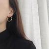 Brincos Torcidos Peça Rotativa Casual Chique para Mulheres, Aço Titânio Banhado a Ouro 18K, Boa Retenção de Cor, Peça Única Dropshipping
