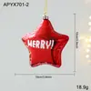 Nuevo Colgante de Plástico en Polvo Pegajoso Rojo Rojo y Blanco Colores en Polvo Colgante de Dibujos Animados Decoración para Colgar en Árbol de Navidad Ventana Stock Listo