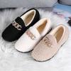 Zapatos mocasines de mujer zapatos de felpa de otoño e invierno para mujer zapatos cálidos con forro polar zapatos cálidos dos zapatos de algodón zapatos de plataforma zapatos casuales para mujer