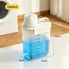 Botella dispensadora para almacenamiento de detergente en polvo con taza medidora, caja para detergente de lavandería, frasco para almacenamiento de granos, recarga de suavizante de telas