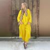 Primavera/Verano 2026 Ropa de Mujer Transfronteriza Amazon Talla Grande Camisa Holgada Pantalones Largos de Cintura Alta Conjunto de Dos Piezas para el Trabajo