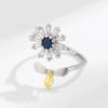 Anillo giratorio para dedos de Amazon Europa y Estados Unidos, explosiones transfronterizas, anillo antiestrés de descompresión, microincrustado de circonita para mujer