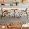 Juego de Mesa y Sillas para Cafetería, Restaurante de Té de Leche, Sillón Individual para Bar, Silla de Hierro Forjado, Estilo Industrial Retro Comercial