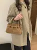 Bolsa de Mano Pequeña Estilo Coreano Retro para Mujer Otoño/Invierno 2025 Nueva Versátil para el Trabajo Bolso de Hombro Único Sensación de Alta Gama Bolso Cruzado de Moda