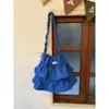 Bolsa Nova de Verão com Babados Plissados de Um Ombro Feminina de Grande Capacidade para o Dia a Dia Bolsa Transversal Bolsa Tote Casual de Nicho para o Dia a Dia