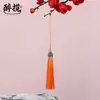 Franja de Coroa Cloisonné Estilo Antigo Franja Pendente Hanfu Leque Redondo Marcador de Página Pente Pingente Decorativo Fabricante Estoque Atacado