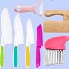 Explosiones de Amazon cuchillo de plástico para niños jardín de infantes educación temprana no lastima la mano para cortar verduras cortar pastel cuchillo traje de juguete para niños